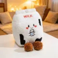 Simpatico cuscino peluche a forma di cartone di latte, morbida bambola per la casa. - Piccolo/0.15kg / Cartone del latte - Bianco