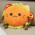 Cute cartoon burger plush toy variant, soft food pillow for girls, lovely creative gift doll. - Hamburger 40cm / 0.5kg