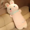 Ice silk cute rabbit long plush body pillow cute sleeping doll hugging pillow for bed. - Ice Bean Rabbit / Plump Style Length About 90cm [With Zipper Removable and Washable]