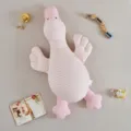 Lindo almohada de peluche de pato con rayas rosas, juguete de abrazo largo para habitación. - 70 cm / 0,6 kg / Rosa