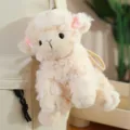 Grazioso ciondolo peluche pecorella soffice per zaino, morbido pupazzo borsa decorazione. - Ciondolo Pecora Neonato / 15cm / Bianco