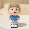 Simpatico ciondolo di bambola di peluche riccio con abito da marinaio blu, regalo ideale. - Stile In Piedi-George / Capelli Grigi