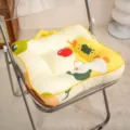 Cojín de asiento con estampado de fruta bonita suave cojín de silla manzana para oficina hogar - 4