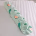 Cuscino lungo cilindrico rinfrescante in seta ghiaccio estiva, motivo anguria verde. - Piccolo (circa 70 cm) con imbottitura, sfoderabile e lavabile / Anguria
