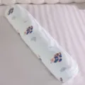 Cuscino cilindrico lungo in seta ghiacciata rinfrescante con simpatico motivo panda per dormire - Piccolo (circa 70 cm) con imbottitura, sfoderabile e lavabile / Panda