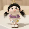 Cute plush doll pendant bag charm, fluffy curly hair design, soft toy gift for girls. - Standing Style-Meijuan
