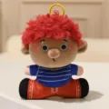 Cute red hair plush doll pendant, soft stuffed toy keychain for cute girl birthday gift! - Beanbag Style-Fugui