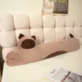 Cute cat long plush body pillow, soft stuffed animal toy for sleeping, bedside cushion. - 100cm / Siamese Cat