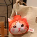 Simpatico peluche gatto frutta cappello ciondolo borsa fascino soffice portachiavi - Modello zucca (10 cm)