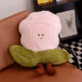 Coussin en peluche rose douce forme de fleur poupée en peluche canapé décor cadeau femme - 43cm / Rose
