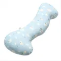 Ice silk long body pillow for sleeping, pregnant women leg pillow, cute cloud print blue. - 100cm / Light Blue