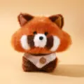 Simpatico peluche bambola panda rosso variante giocattolo, morbido ciondolo portachiavi. - Red Panda