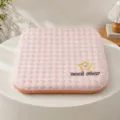 Cojín de asiento de espuma viscoelástica rosa con tela fresca para silla de oficina. - Rosa