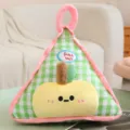 Joli coussin en peluche fruit triangulaire et couverture 2en1 avec design suspendu. - Oreiller seul / Plaid Vert