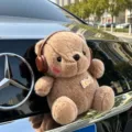 Cute car rear plush bear pendant cartoon cute doll car trunk decoration accessory - Teddy Bear
