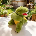 Green dinosaur plush slap bracelet toy, cute wristband doll accessory for boys and kids. - T-Rex / 23cm