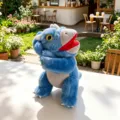 Blue dinosaur plush toy cute stuffed animal doll for kids boys birthday gift home decor - Triceratops / 23cm