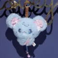 Cute plush animal keychain cartoon doll pendant soft toy key ring for girls gift - Elephant