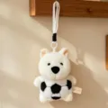 Adorable plush bear soccer pendant cute cartoon stuffed animal car hanging ornament - Football Bear / 17cm