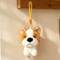 Cute Corgi dog plush doll pendant soft hanging ornament car interior bag accessory charm - Energetic Corgi / 17cm