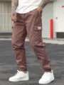Herren braune Cargohose, schmale Freizeithose mit vielen praktischen Taschen für Alltag. - Braun