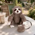Cute sloth plush toy brown stuffed animal shoulder doll bag cute gift for kids 1pc - 15cm / Sloth