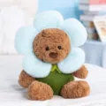 Simpatico orso fiore peluche bambola morbido animale di peluche cuscino regalo bimbi - 30 cm / Blu