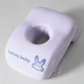 Ergonomisches Memory-Foam-Schlafkissen mit süßer Hasenstickerei und atmungsaktivem Design. - Lavendel