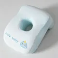 Blaues Memory-Foam-Schlafkissen mit Stickerei und Atemloch für Büro und Schule. - Hellblau