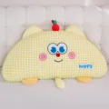 Cute yellow checkered plush cartoon headboard pillow, soft sofa backrest cushion for bedroom. - Small: 80cm / Yellow