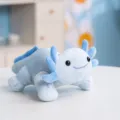 Simpatico peluche axolotl blu, morbida bambola di salamandra di pezza per regalo di bambini. - Azzurro