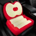 Cuscino seduta rosso a quadri mela, schienale per sedia ufficio auto, comodo e spesso. - 42x35x5cm / Rosso