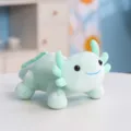 Simpatico axolotl peluche verde menta chiaro, morbida bambola di salamandra per bambini. - Verde chiaro