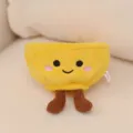 Golden Bowl Plush Toy Cute Stuffed Doll with Brown Corduroy Legs Yellow Variant Gift Item - Yellow