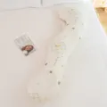 Almohada de embarazo a cuadros cojin largo de soporte para dormir de lado en dormitorio cama - 100cm / Verde claro