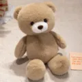 Simpatico orsacchiotto di peluche marrone bambola morbido animale regalo per bambini e ragazze - Stile Nudo / 45cm / Marrone