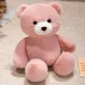 Simpatico orsacchiotto di peluche rosa giocattolo morbido bambola regalo compleanno cuscino - Stile Nudo / 45cm / Rosa