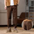 Bruine losse casual broek voor heren retro recht been negen-kwart broek comfortabele mode - 30 / Bruin