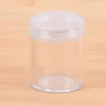 Clear plastic round storage container for jewelry beads nails crafts small jar 5x4cm - Diameter 4cm * Height 5cm (1 Piece)