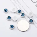 Ojos de muñeca parches accesorios DIY resina redondos en forma de barco azules - 11x14mm 50 Piezas/Paquete / Azul