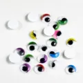Colorful googly wiggle eyes with self-adhesive backing for DIY crafts and doll making. - 12mm (50 Pieces) / Colorful