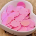 15mm Pink Round Laser Sequins DIY Garment Decoration Loose Paillettes Craft Accessories - Iridescent Pink