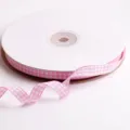 Cinta de cuadros rosa y blanco de 10mm bobina para manualidades lazos pelo costura - 2 Metros Por Pieza 10mm / Rosa