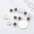 Poches yeux de poupée en résine ronde forme de bateau accessoires DIY iris marron - 11x14mm 50 Pièces/Paquet / Marron