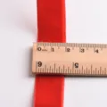 Ruban de velours rouge uni pour nœuds DIY décoration de couronne de Noël et loisirs. - 19mm (1m) / Rouge