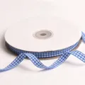 Rollo de cinta de cuadros azules y blancos para manualidades DIY, lazos y decoración de ropa. - 2 Metros Por Pieza 10mm / Azul marino