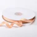 Cinta de cuadros 10mm naranja blanco vichy tela lazos DIY decoracion de accesorios - 2 Metros Por Pieza 10mm / Naranja Claro