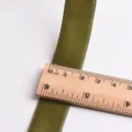 Ruban en velours vert pour nœuds DIY et accessoires, bordure en tissu uni 1cm - 19mm (1m) / Vert Militaire