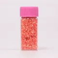 Ροζ πγιέτες γκλίτερ σε γυάλινο μπουκάλι για nail art και διακόσμηση χειροτεχνίας. - Φούξια