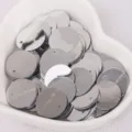 15mm round silver sequins DIY craft paillettes for clothing decoration and handmade accessories - Silver